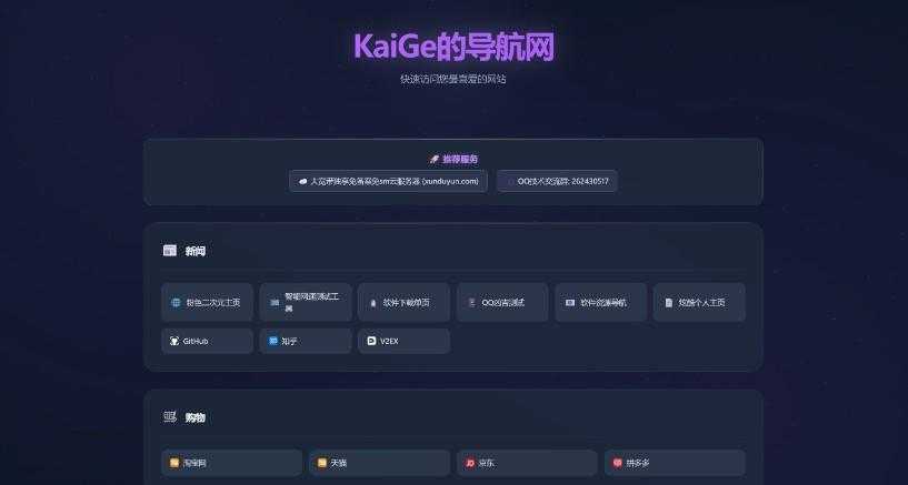 KaiGe网站导航网源码 